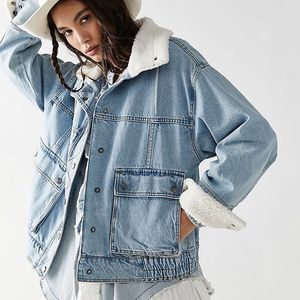 Denim bomber/Sherpa jacket